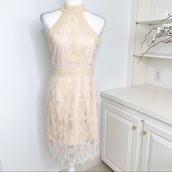 Anthropologie Foxiedox Maisie Lace Halter Dress 4 - Picture 9 of 16